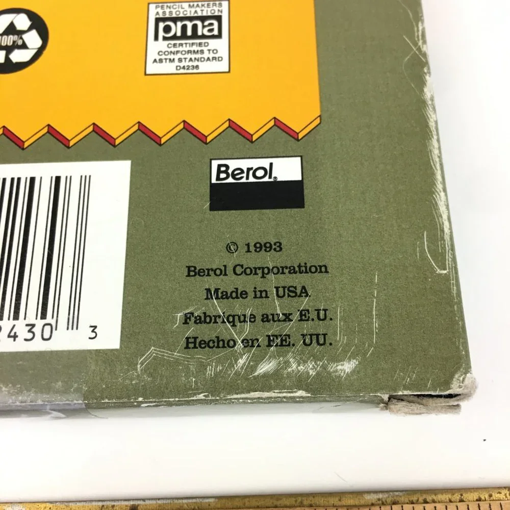 Open Vtg 1993 Eagle HB No 2 Pencils 24 Pencils w Original Box Beat Up w Bookmark
